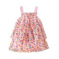 thumbnail image 1 of Robes pour Filles Sans Manches Imprimé Volants Robe de Fête pour Enfants Style Été Léger avec Motifs Mignons, 1 of 7