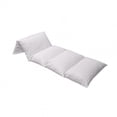 thumbnail image 4 of Floral Floor Pillow Lounger Cover, Repetitive Minimalist Flowery Ornaments in Monochrome Style on Plain Background, Nap Mat Printed Fabric Case for 5 Pillows, 88" x 27", Mauve and White, by Ambesonne, 4 of 5