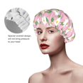 thumbnail image 2 of KLL Daisies Flowers Pattern Shower Cap & Bath Cap for Women,Reversible Oversized Waterproof Shower Caps for all Hair Lengths,Elastic Reusable Bathing Hair Cap, 2 of 6