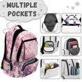 thumbnail image 7 of HUIACONG Water Sakura Axolotl Girls School Backpack 4 Piece Set, 17" Cute Bookbag with Lunch Box for Age 7-13, 7 of 7