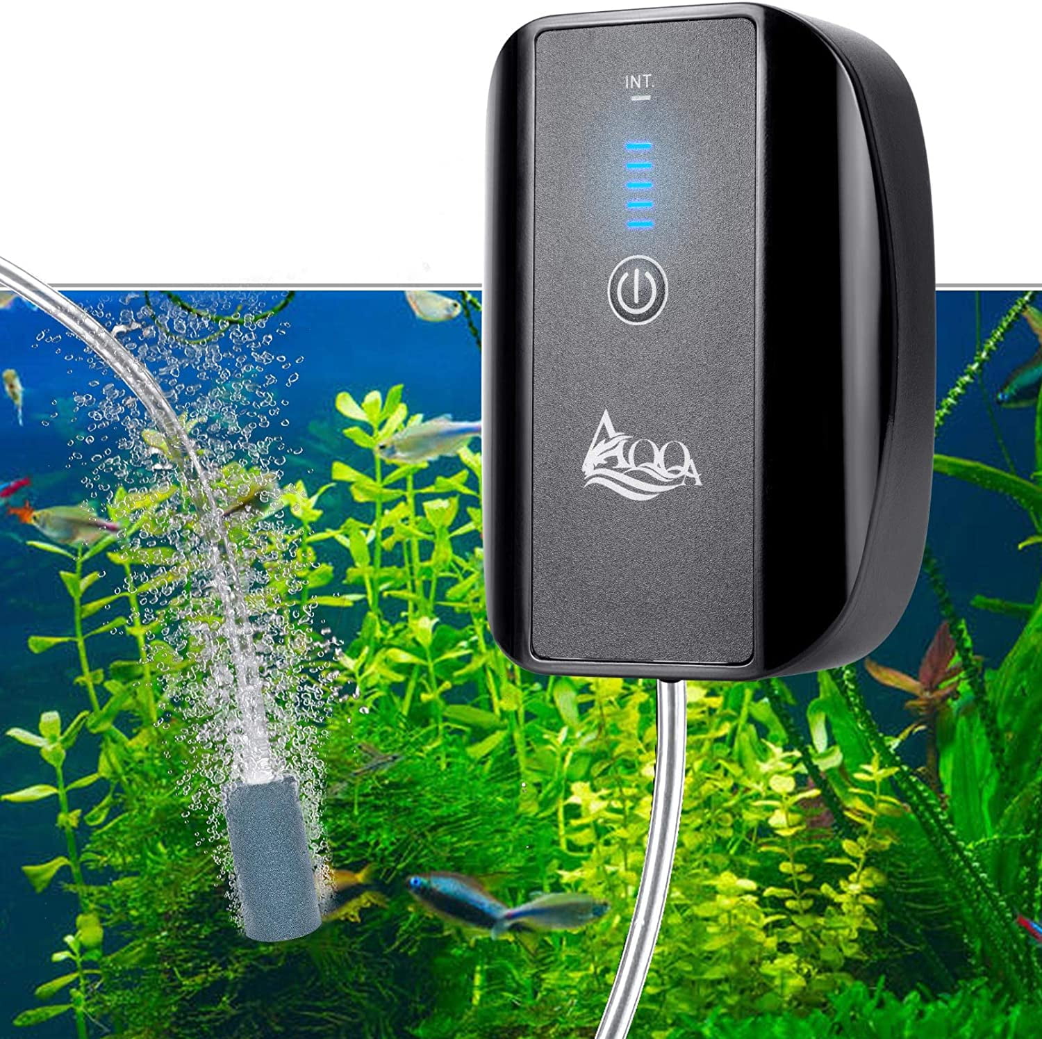 Fish Tank Oxygen Stone Ultra Silent Deep Dissolving Oxygen Diffuser AQQA 2PCS Detachable Nano Aquarium Air Stone Disk
