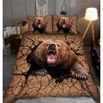 thumbnail image 2 of Juego de cama estampado Bear Crack Art All Over, 2 of 3