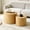 Oak, variant on Lyuhome Coffee Table Set of 2, Round Side Table Set, Wood End Table for Living Room, Office,No Assembly,Black