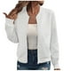 thumbnail image 2 of Sudadera informal de manga larga con capucha y chaquetas para mujer Sudadera holgada de manga larga con cremallera Chaqueta informal de béisbol de punto grueso Chaqueta de poliéster para mujer, 2 of 7