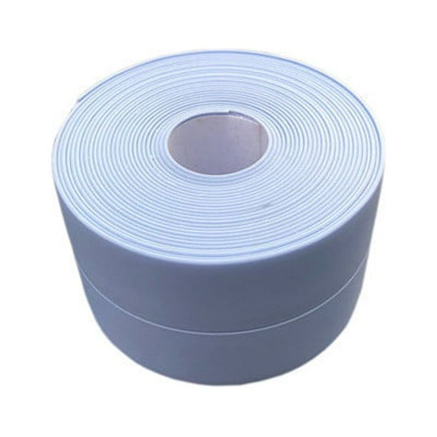 Pisexur Batería de cocina Cinta adhesiva para cocina, fregadero de cocina y baño a prueba de humedad, inodoro con juntas elegantes, esquina de pared, tira de sellado, para la cocina del hogar