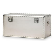 KioJJp Serge Silver Metal Storage Trunk