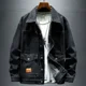 thumbnail image 3 of Abrigos vaqueros para hombre, ligeros, de invierno, de gran tamaño, con botones, chaqueta vaquera para hombre, otoño, entrega rápida, ropa Y2k, alta calidad, nueva en Cowboy Rock, 3 of 5