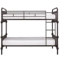thumbnail image 3 of Weston Home Nottingham Twin over Twin Metal Bunk Bed with Ladder, Dark Bronze, 3 of 7