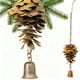 thumbnail image 1 of Campanillas de viento de piña de Navidad | Decoración de metal de bronce para colgar al aire libre en interiores | Adorno festivo de pared para la chimenea de puerta de casa de hierro de 11 pulgadas, 1 of 6