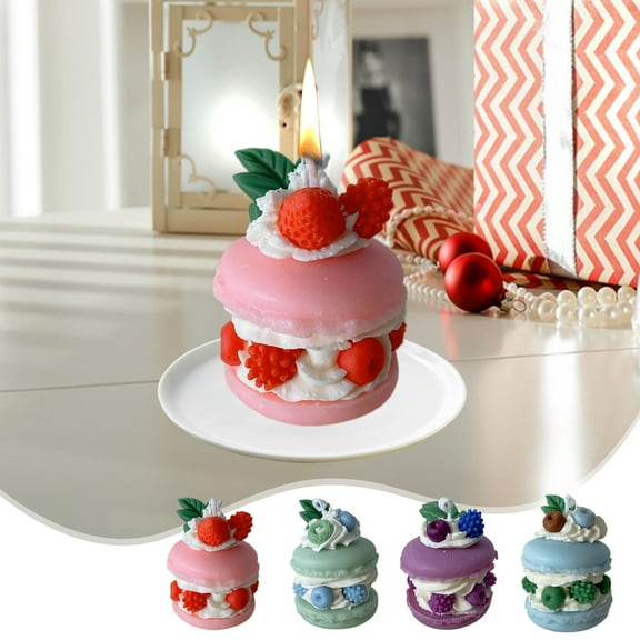 MORESEC XUld Home Macaroon Scented Candle in Assorted Colors for Birthday and Holiday Gifts Home Decor