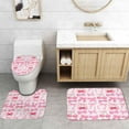 thumbnail image 5 of 4PCS Pink Bow Shower Curtain Sets With Rugs, Preppy Shower Curtain, Waterproof Fabric White Shower Curtain Checkered Coquette Princess Cute Coquette Bowknot Aesthetic Teen Girls Bathroom Decor, 5 of 7