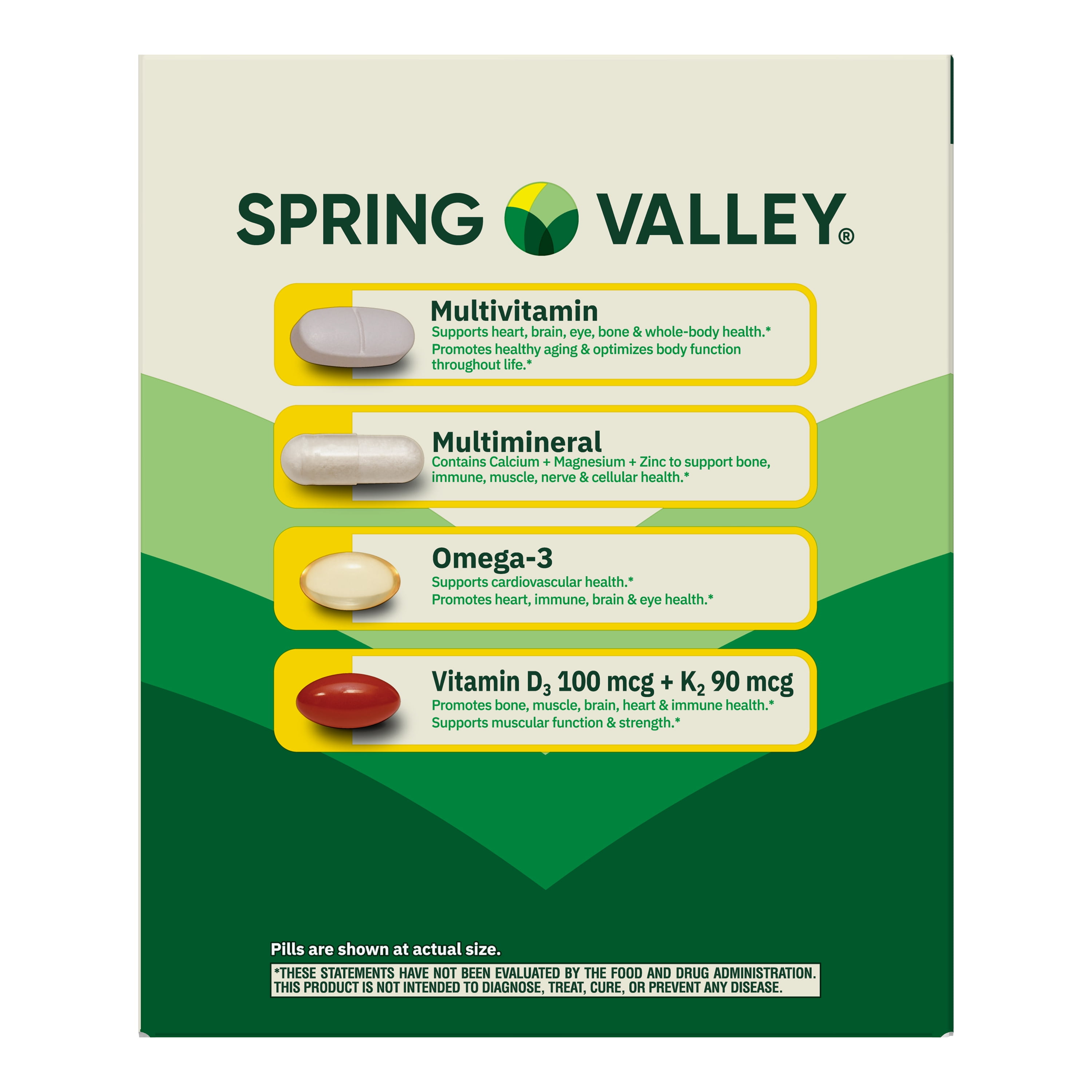 Spring Valley Adult Wellness Daily Pack, 30ct