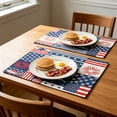 thumbnail image 4 of American Independence Day Placemats Set of 1, Patriotic 4th of July Table Mats, Washable Polyester Table Decor for Dining & Party, Stars and Stripes Themed Tablecloth, 4 of 6
