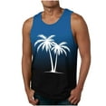 thumbnail image 1 of Tanques para Hombre para la Moda de Verano Casual Solto Chaleco Impresión Deportivo Cuello Redondo Tanque, Poliéster de Algodón, 1 of 3