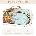 thumbnail image 4 of FORMRS Makeup Bag Travel Cosmetic Organizer for Women Fold Flat Zipper Pouch with Handle, Colorful Tomatoes, 4 of 8