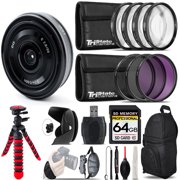 Sony E 20mm f/2.8 Lens + Macro Filter Kit & More - 64GB Accessory Kit (International Version)