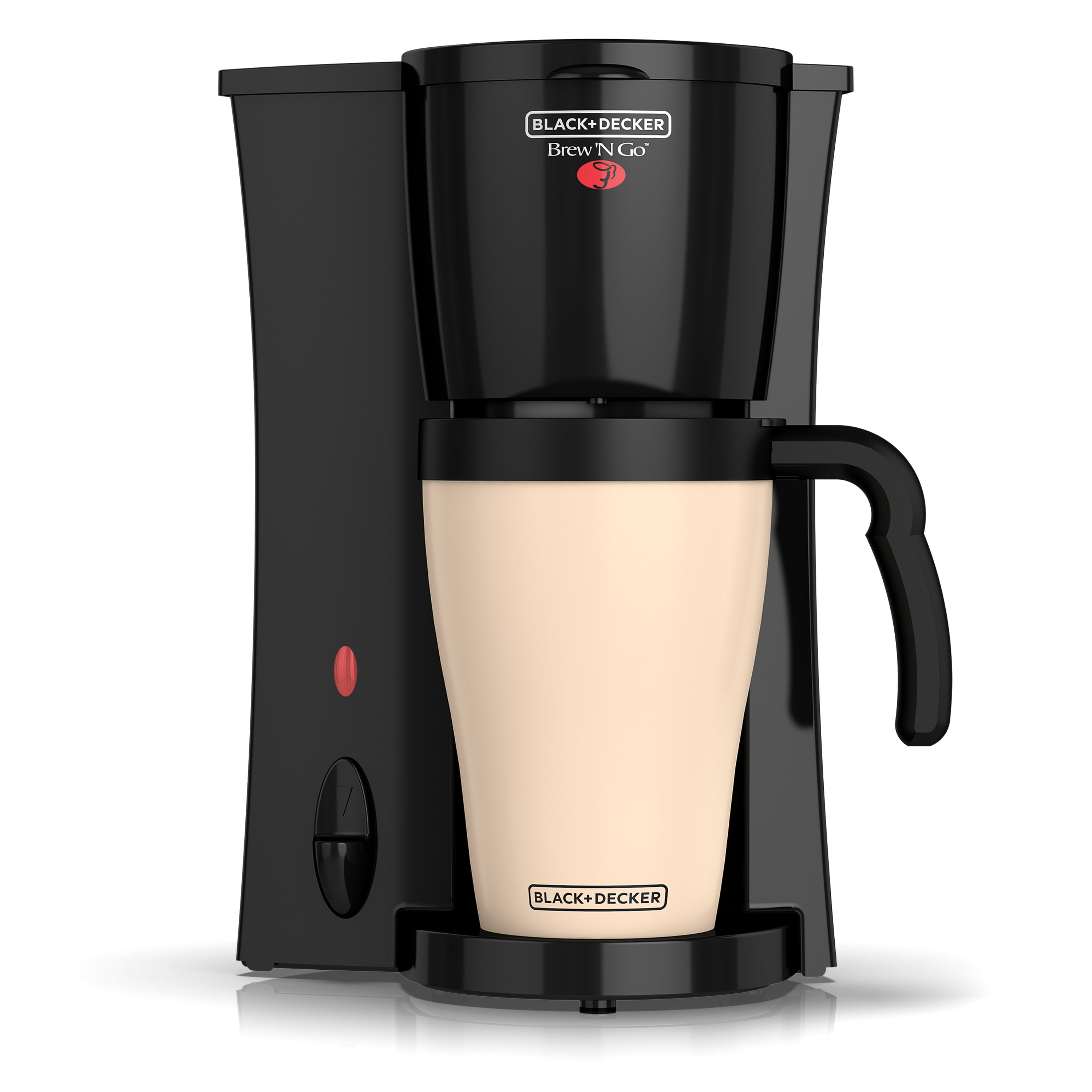 BLACK+DECKER Brew 'n Go Personal Coffeemaker with Travel Mug, Black/White,  DCM18 - Walmart.com