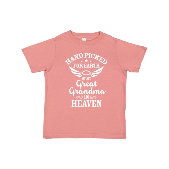 Inktastic Handpicked for Earth by My Great Grandma in Heaven Boys or Girls Toddler T-Shirt