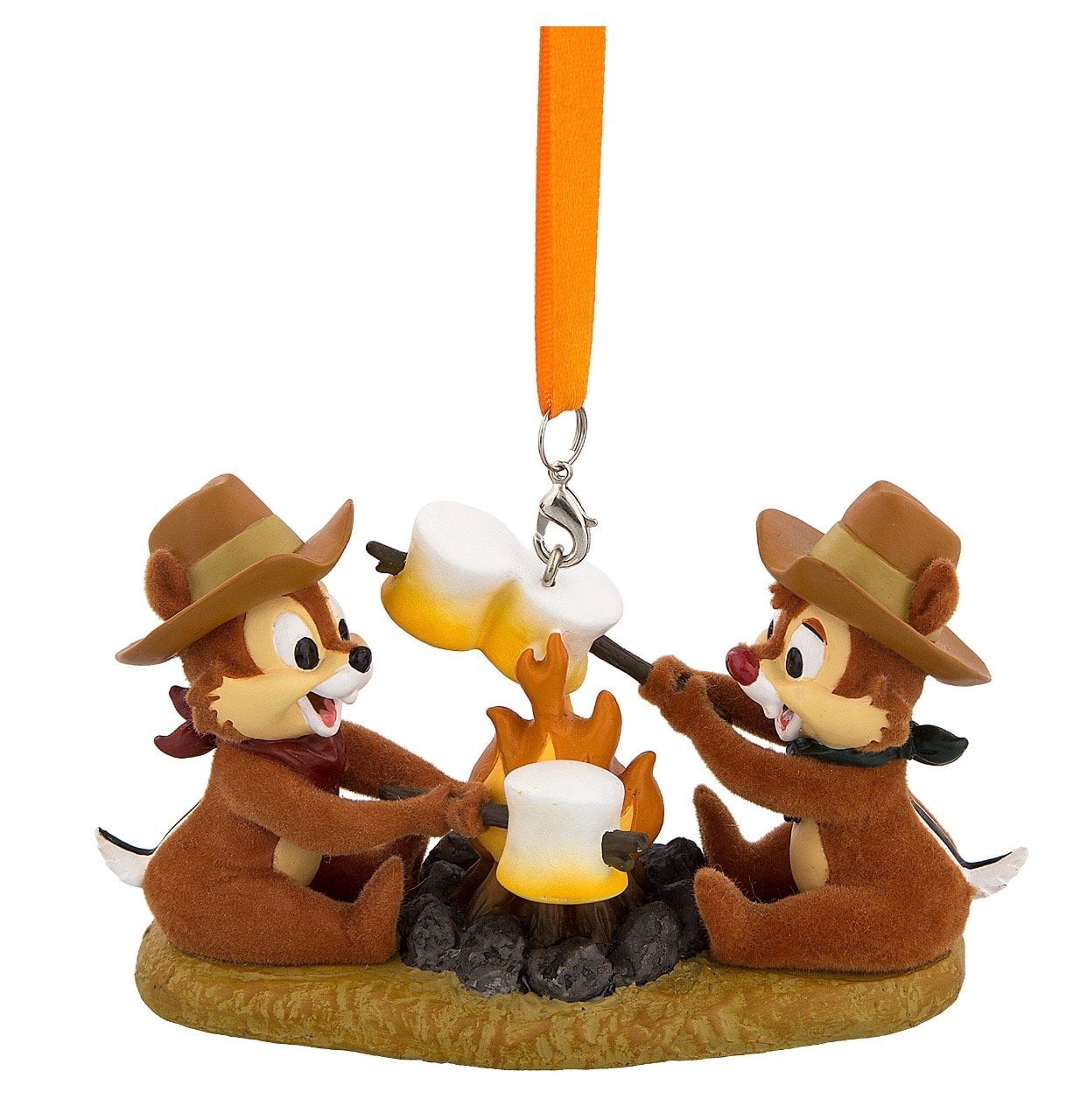 Disney Parks Chip 'n Dale Roasting Marshmallows Christmas Ornament New