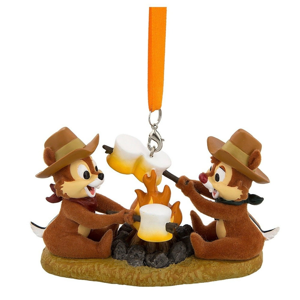 Disney Parks Chip 'n Dale Roasting Marshmallows Christmas Ornament New