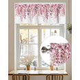 thumbnail image 7 of Pink Eucalyptus Valances for Windows Leaves Abstract Branch Farmhouse Retro Leaf Valance Rod Pocket Short Window Treatments Curtains for Kitchen Bathroom Living Room Bedroom, 42 x 12 Inch, 7 of 7