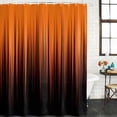 thumbnail image 2 of Burnt Orange Black Ombre Shower Curtain, Waterproof Shower Curtains for Bathroom, Modern Abstract Striped Gradient Washable Fabric Bathtub Curtain Set Bath Decor with 12 Hooks Long 72"x84", 2 of 8