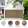 thumbnail image 2 of Vintage Brown Garage Door Cover Banner 7 x 8 FT,Farmhouse Retro Dark Solid Color Linen Texture Garage Door Curtains Backdrop with Grommets for Indoor Outdoor Wall Party Porch Yard Decor Background, 2 of 9