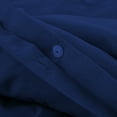 thumbnail image 5 of IR Imperial Rooms 3 Piece Duvet Cover Set Soft Microfiber Button Closer Navy Color King All-Season, 5 of 12