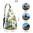 thumbnail image 4 of Cute Avocado Sling Backpack - Playful Kawaii Illustration, Multi-Functional Shoulder Bag, 4 of 4