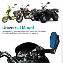 Masteelf 1 Pair Motorcycle Handlebar Rear View Mirrors Aluminum Alloy Side Mirrors 22mm Handle Bar End Side Rearview Mirrors for Racing Sports Bike