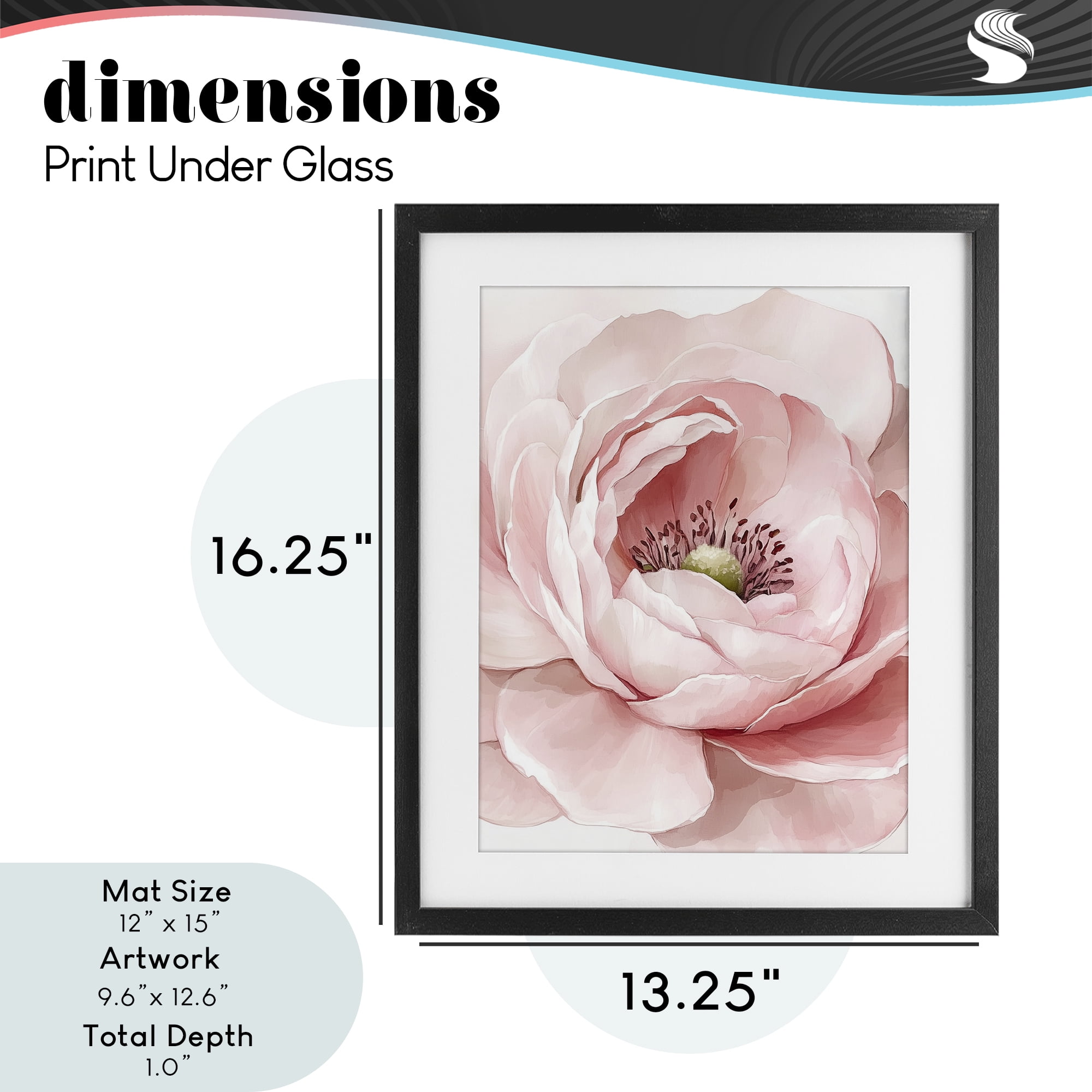 Fresh Rosy Close Up Petals Black Framed Print Under Glass, design by Christine Simpson Art