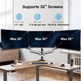 thumbnail image 2 of Soporte triple para monitor HUANUO Full Motion para pantallas de 17 a 32 pulgadas, 2 of 8
