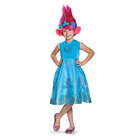 Poppy Deluxe W/Wig Trolls Costume, Blue, Medium (7-8) | Walmart Canada