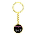 thumbnail image 4 of Ragamuffin Cat Mom Keychain Stainless Steel or 18k Gold Circle Pendant, 4 of 16
