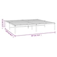 thumbnail image 4 of vidaXL Metal Bed Frame White 183x213 cm, 4 of 5