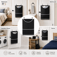 thumbnail image 4 of Kabuer Hanging Laundry Hamper Bag, Door Hanging Hamper for Convenient Laundry Storage, Black, 4 of 6
