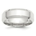 thumbnail image 3 of 925 Sterling Silver 7mm Bevel Edge Band Ring Size 8, 3 of 7