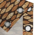 thumbnail image 4 of Ambesonne Abstract Grommet Curtain, Spots Waves Elliptic, 50" x 108", Orange Brown, 4 of 6