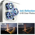 thumbnail image 6 of [3+1] CamLabs iPhone 13 Pro & iPhone 13 Pro Max Camera Lens Protector - 4Pc Glass & Metal - Colorful Diamond Bling - Camera Screen Protector, 6 of 10