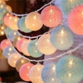 thumbnail image 7 of Cotton Balls String Color Led Lights 1 Pcs,Christmas Hanging Lamp Decor,Dorm Decor Flashing Led Cotton Ball Lights,Hanging Lights Cotton Balls for Festival Wedding Party Decor,20 Led 10 ft,Blue, 7 of 7