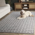 thumbnail image 3 of SAFAVIEH Montauk Elwyn Checkered Cotton Area Rug, Green/Ivory, 6' x 9', 3 of 11