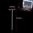 thumbnail image 6 of 100Pcs 2 inch Wig T-Pins Stainless Steel Wig Pins for Wigs Foam Head, T Pins for Sewing, Wig T Pins, Blocking Pins, T Pins for Office Wall with Plastic Box, 6 of 9