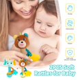 thumbnail image 2 of Sonajeros para bebés de 0 a 6 meses, juego de 2 sonajeros para bebés de 0 a 6 meses, sonajero de peluche suave con agarre manual, sonajero para bebé, accesorio de viaje sensorial con sonido chirriante, 2 of 5