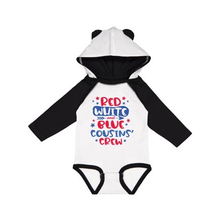 

Inktastic 4th of July Red White and Blue Cousins Crew Gift Baby Boy or Baby Girl Long Sleeve Bodysuit