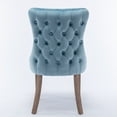 thumbnail image 6 of Dining Chairs A&A Furniture,Upholstered Wing-Back Dining Chair with Backstitching Nailhead Trim and Solid Wood Legs,Set of 2, Light Blue,SW8809LB, KD,Fabric Dining Chairs, 6 of 16