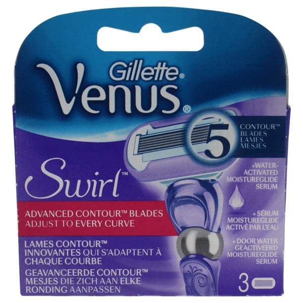 Venus Swirl Razor Blade by Gillette for Women 3 Count Razor Blade
