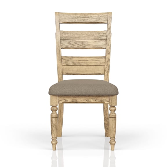 Ladder Back Side Chair - Caramel Finish (Set of 2)