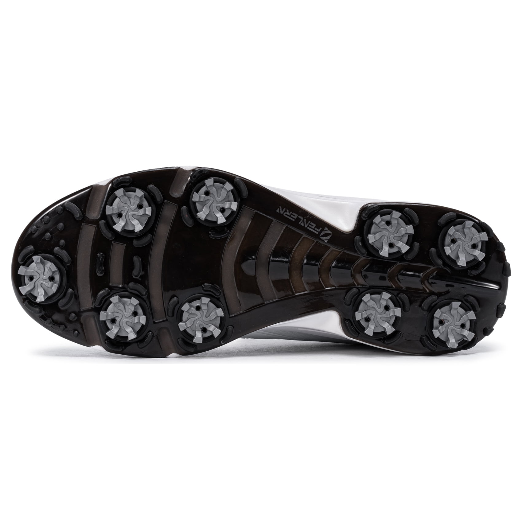 FENLERN Men's Golf Shoes with Spiked Waterproof Leather Upper Air cushion shock-absorbing sports sneakers Shoe