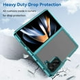 thumbnail image 5 of Case for Samsung Galaxy Z Fold 5 Phone Case Slim Dropproof [Defend from Drop/Scratch/Slip/Fingerprint] Clear Acrylic Hard Back Soft TPU Bumper Hybrid Phone Case for Samsung Z Fold 5-Crystal Blue, 5 of 16