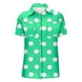 thumbnail image 4 of Short Sleeve Shirts for Women Printed Cotton Short Sleeve Casual Fashion Plus Size Blouse, 4 of 5
